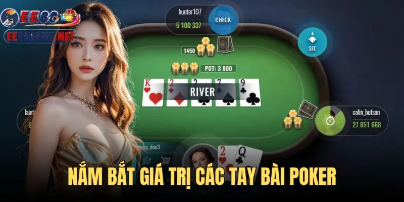 Nắm bắt các tay bài Poker để trải nghiệm hiệu quả